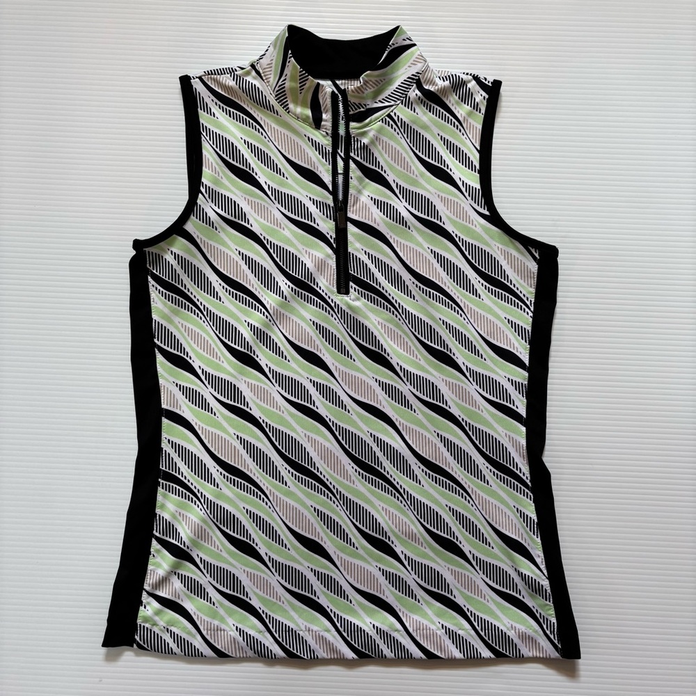 TAIL Quarter Zip Mock Neck Sleeveless Golf Top S - Picture 7 of 11